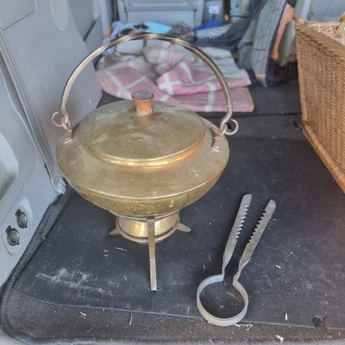 Vintage messing fondue set - messing,