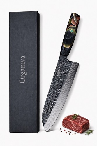 Organiva santoku messer - organiva, damast