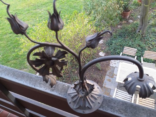 Kunstschmiedeeisen gartenlampe - kunstschmiedeeisen,